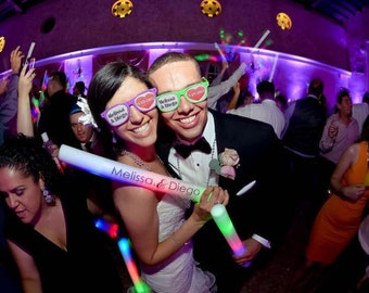 Wedding Accessories, LED Wand, Personalized led Foam Sticks, Personalized Foam Sticks, Party Lights, Party Supplies,