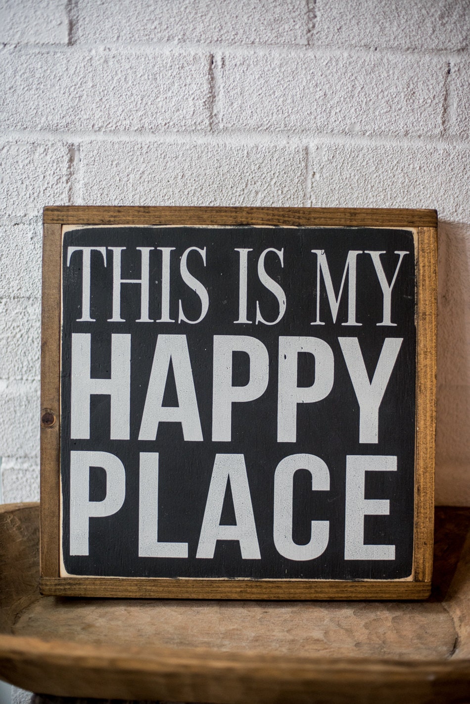 This Is My Happy Place Wood Sign Framed by 2daughtersheirlooms