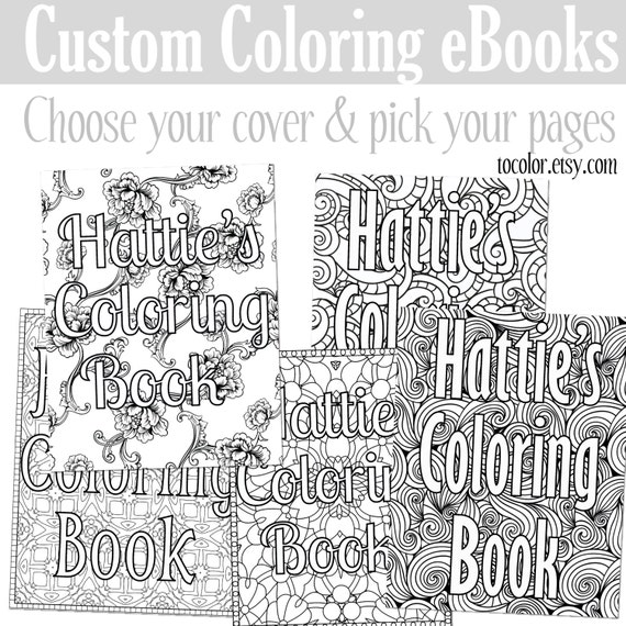Download Items similar to Custom Coloring eBook - Coloring Pages - Create Your Own Coloring Book - Gift ...