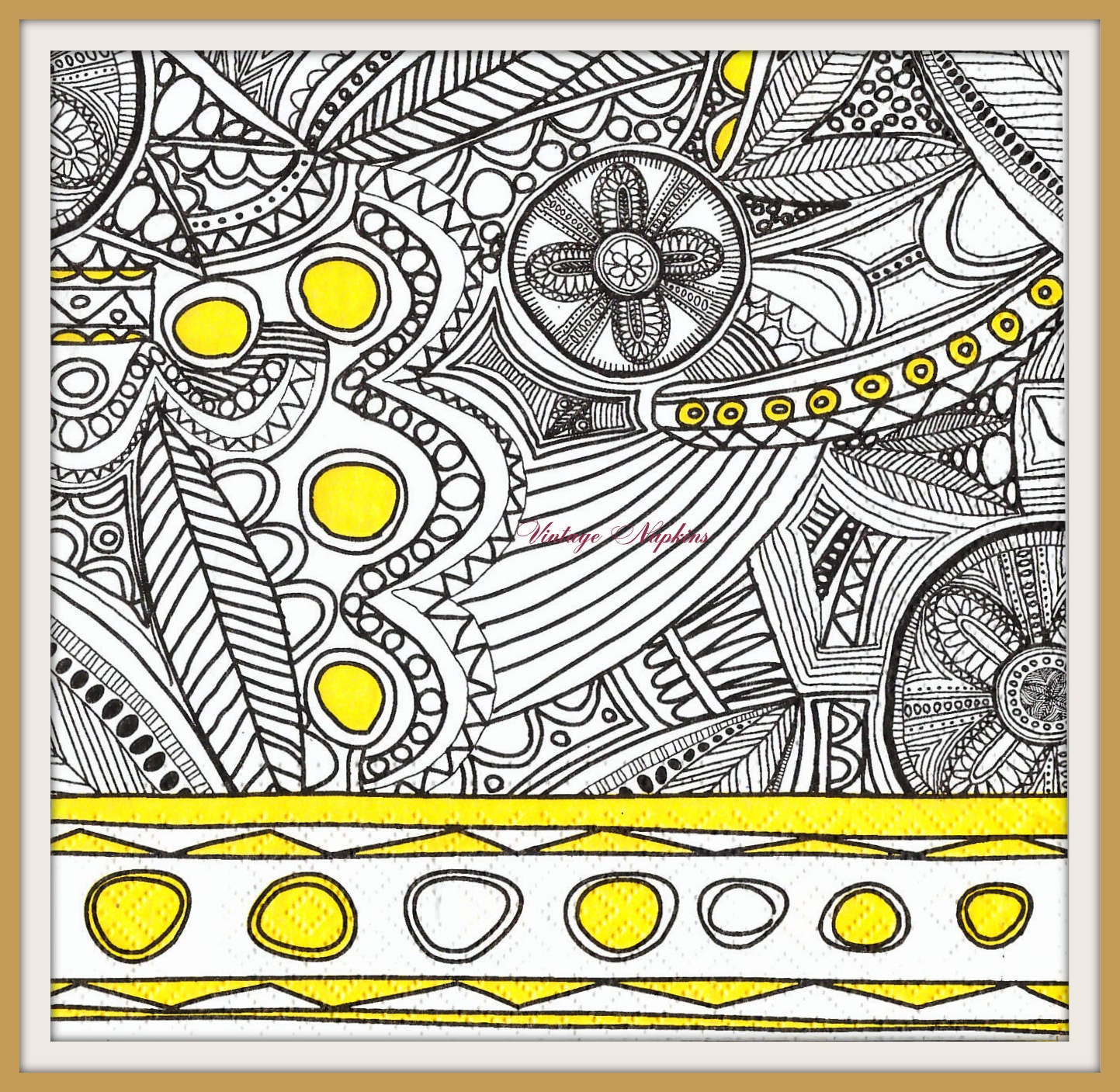 TWO Paper napkins for DECOUPAGE Black White by VintageNapkins