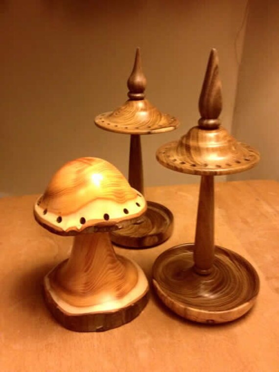 Hand Turned Earring Holder by on Etsy