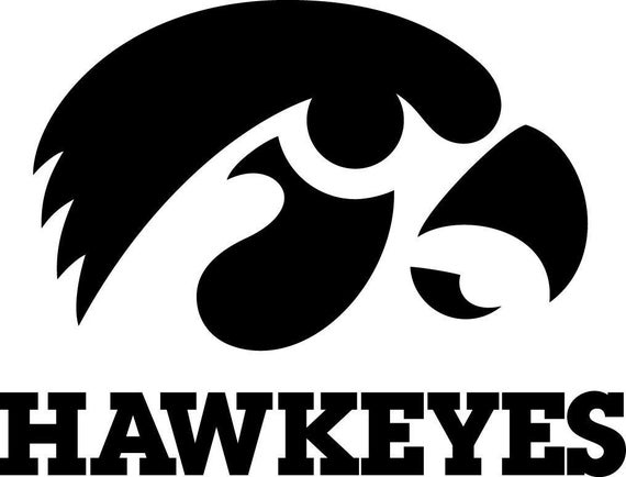 Iowa Hawkeyes vinyl cornhole decal Sticker set by ...