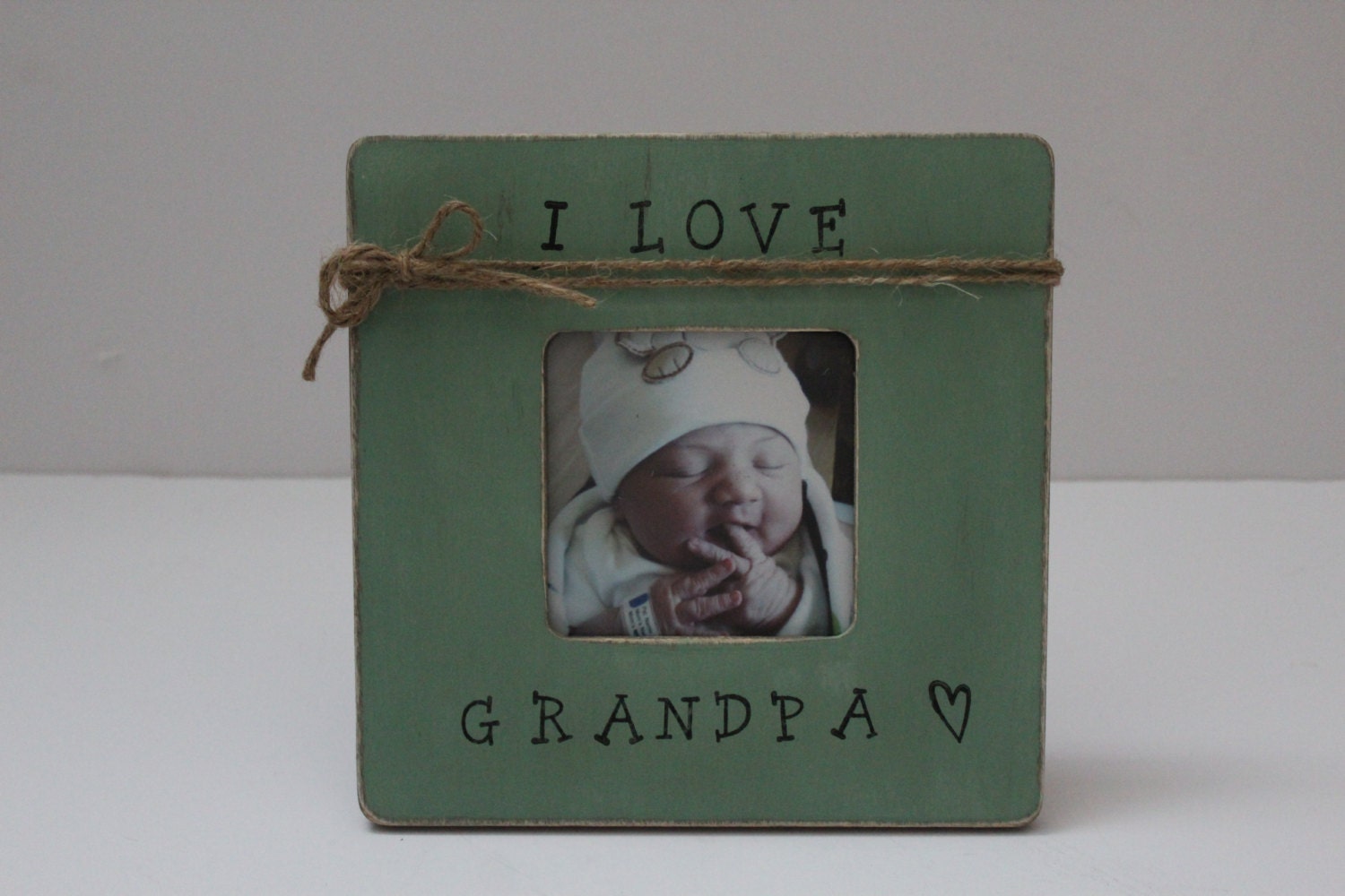 Grandpa Picture Frame Sage Green Photo Frame Rustic Grandpa