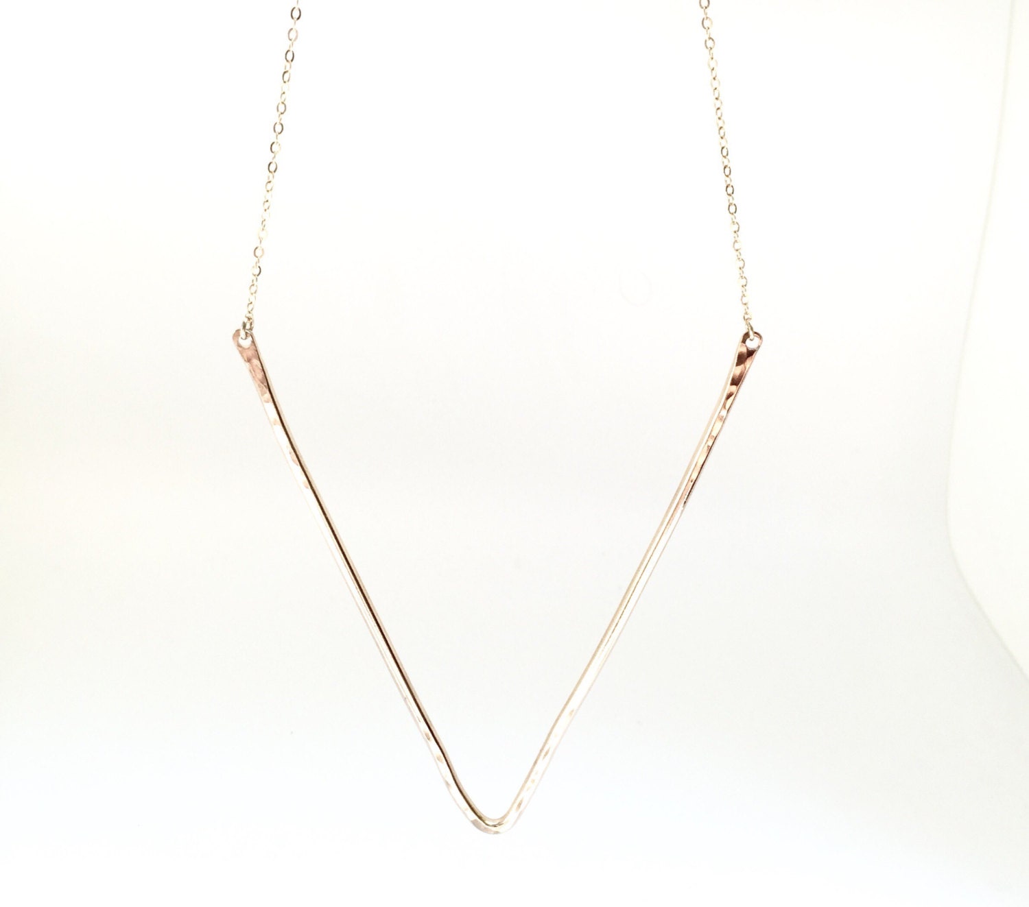 V Shaped Pendant Necklace