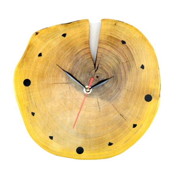 Unique Large Wooden Wall clock Round Rustic traditional oak