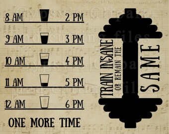 Train Insane Water Bottle Decal, Fitness, Fitness T Shirt Design, Vector, Cutting file, Cameo Silhouette,