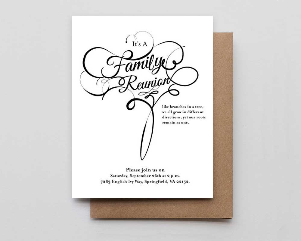 Free family reunion invitation templates image