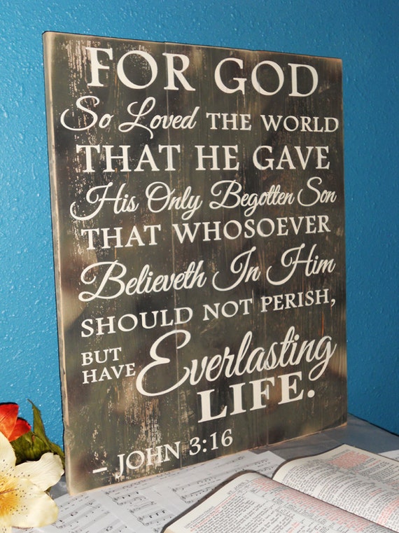 Rustic Camo Sign CUSTOM SIGN John 3:16 Wood by NoveltiesByNellie