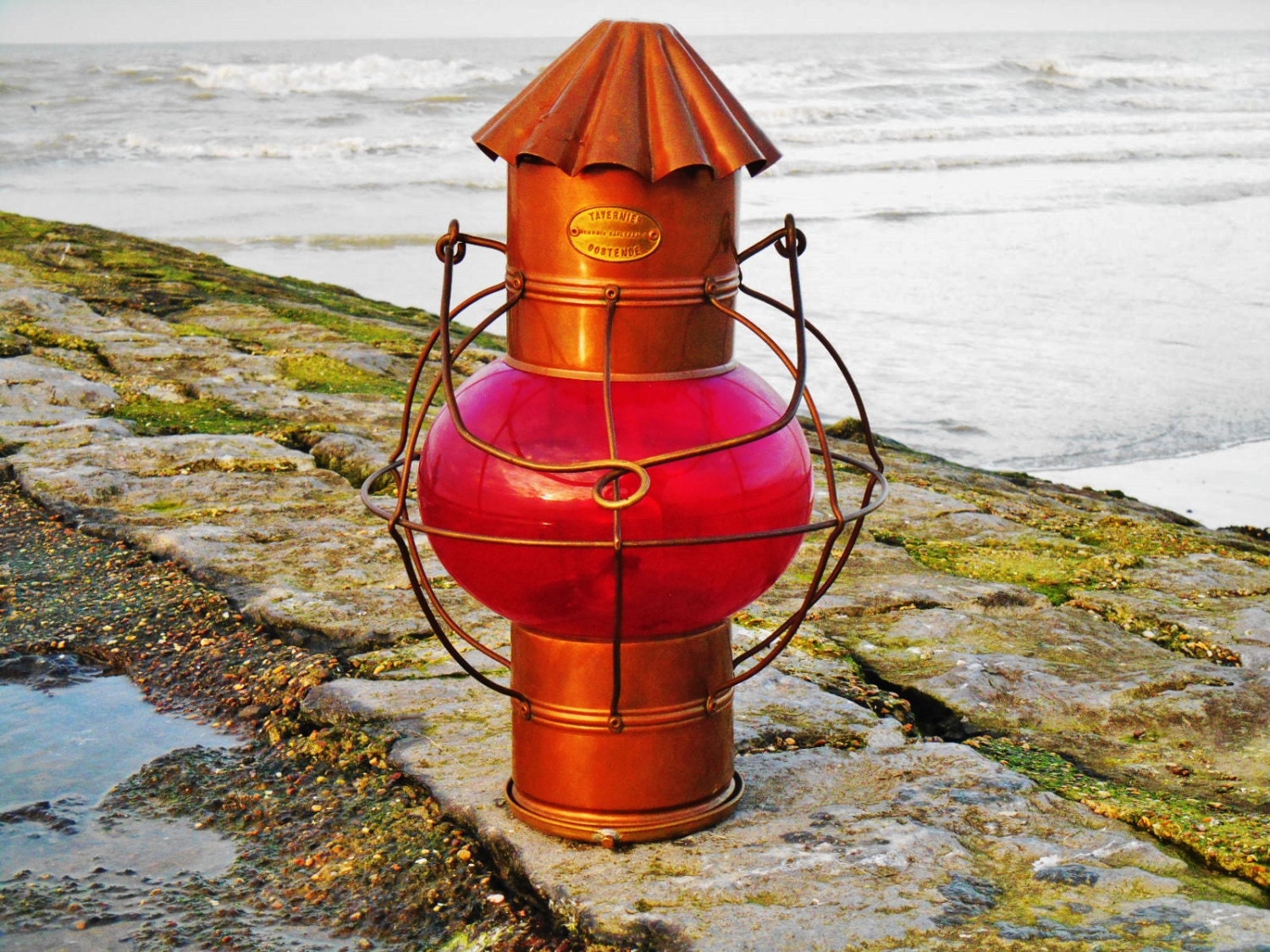 Antieke bakboord verlichtings lantaarn door secretsofthepast