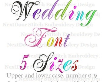 Wedding font embroidery design, vine Alphabet set, includes BX files , font-028c