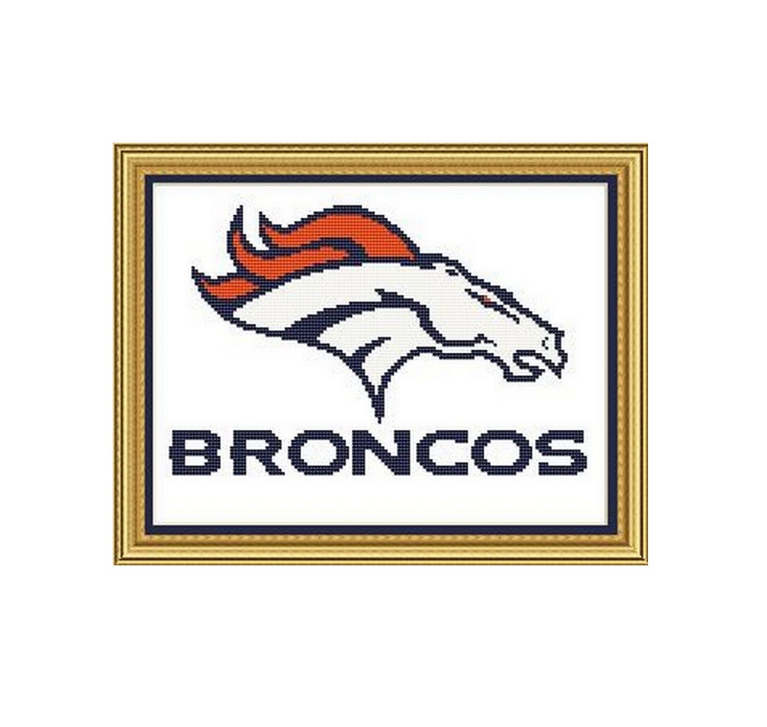 Cross stitch pattern Denver BroncosInstant