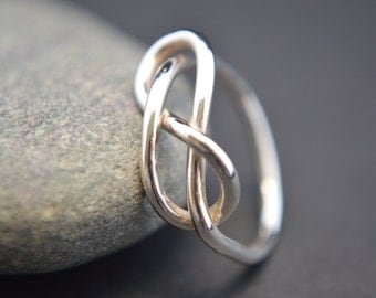 Sterling Silver Infinity Ring, Silver Wire Ring, Infinity Ring, Promise Ring, Friendship Ring, 925 Sterling Silver