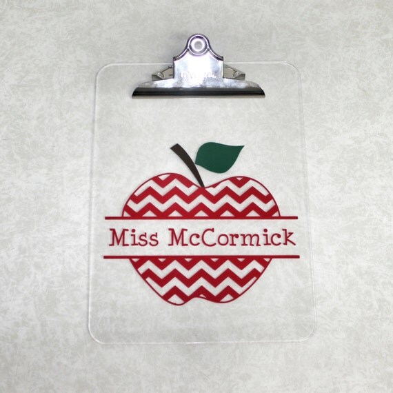 Chevron Clipboard Personalized Teacher Clipboard Teacher