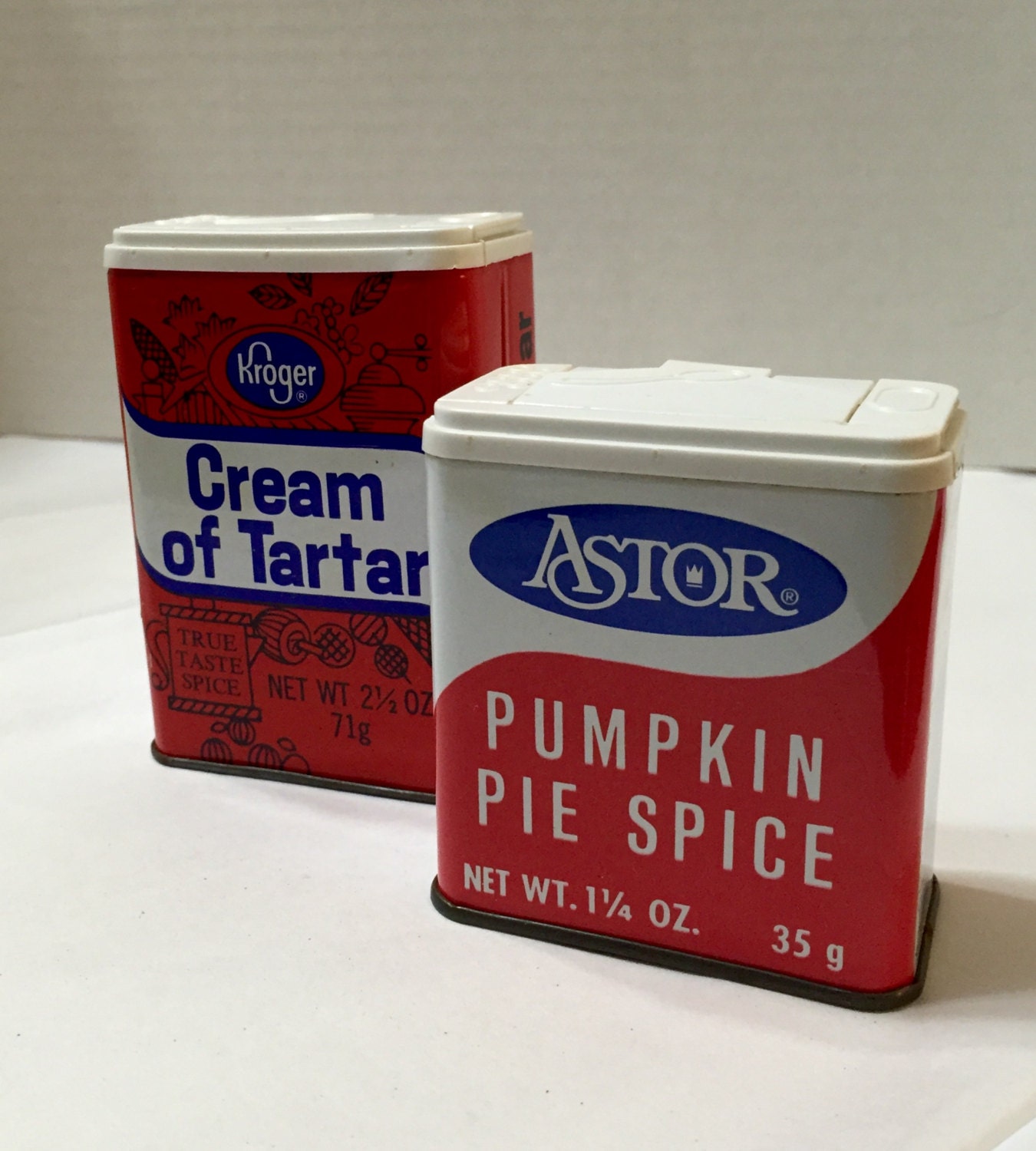 Vintage Spice Tins Kroger Spice Tins Cream of Tartar Tin