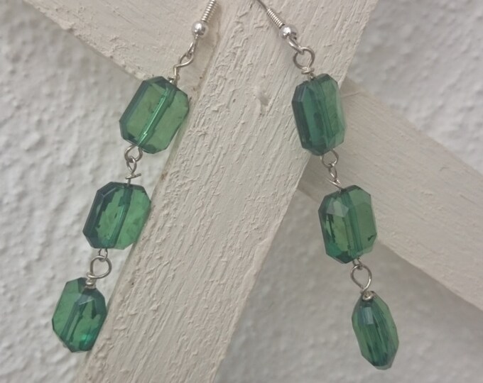 Green bead earrings Peridot gemstones august birthstone Jewelry gift ideas Birthday gifts August birthday Ready to ship Handmade Jewellery