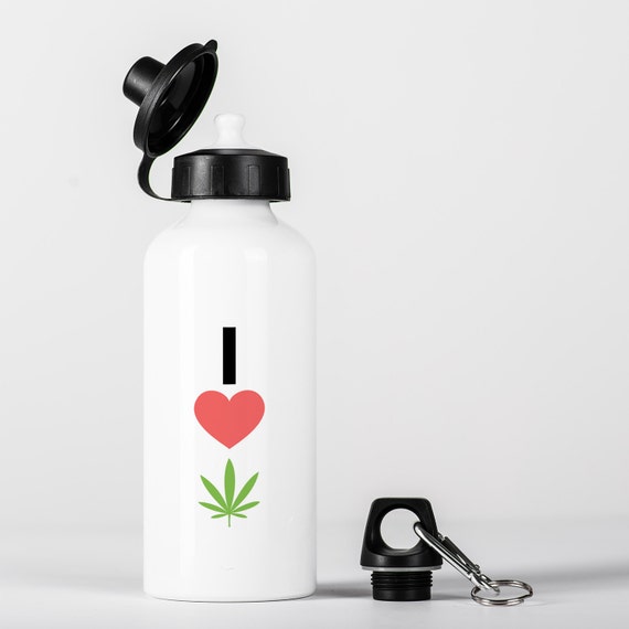 I Love Weed Emoji Marijuana Joint Spliff Heart Aluminium