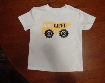 Luigi Sweatshirt, Dump Truck with Dirt on Chambray/Dark Royal main image 1