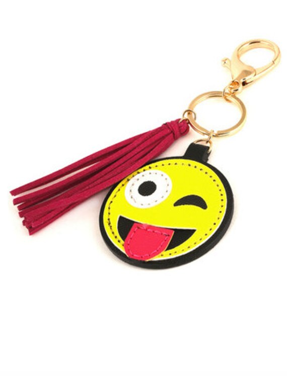 emoji keychain tassel keychain emoji emoji by Scarlettaa on Etsy