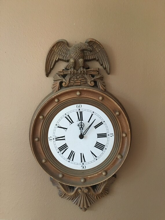 Vintage Wall Decor Clock Wall Hanging Made in the USA