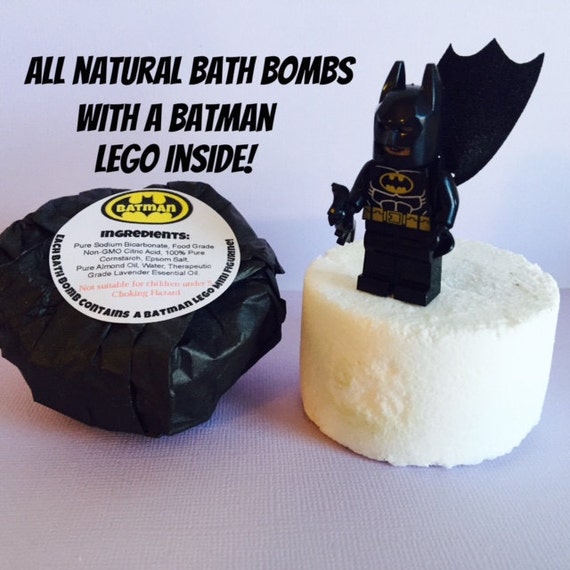 Batman Lego Kids Bath Bomb Toy Lavender Essential Oil Bath