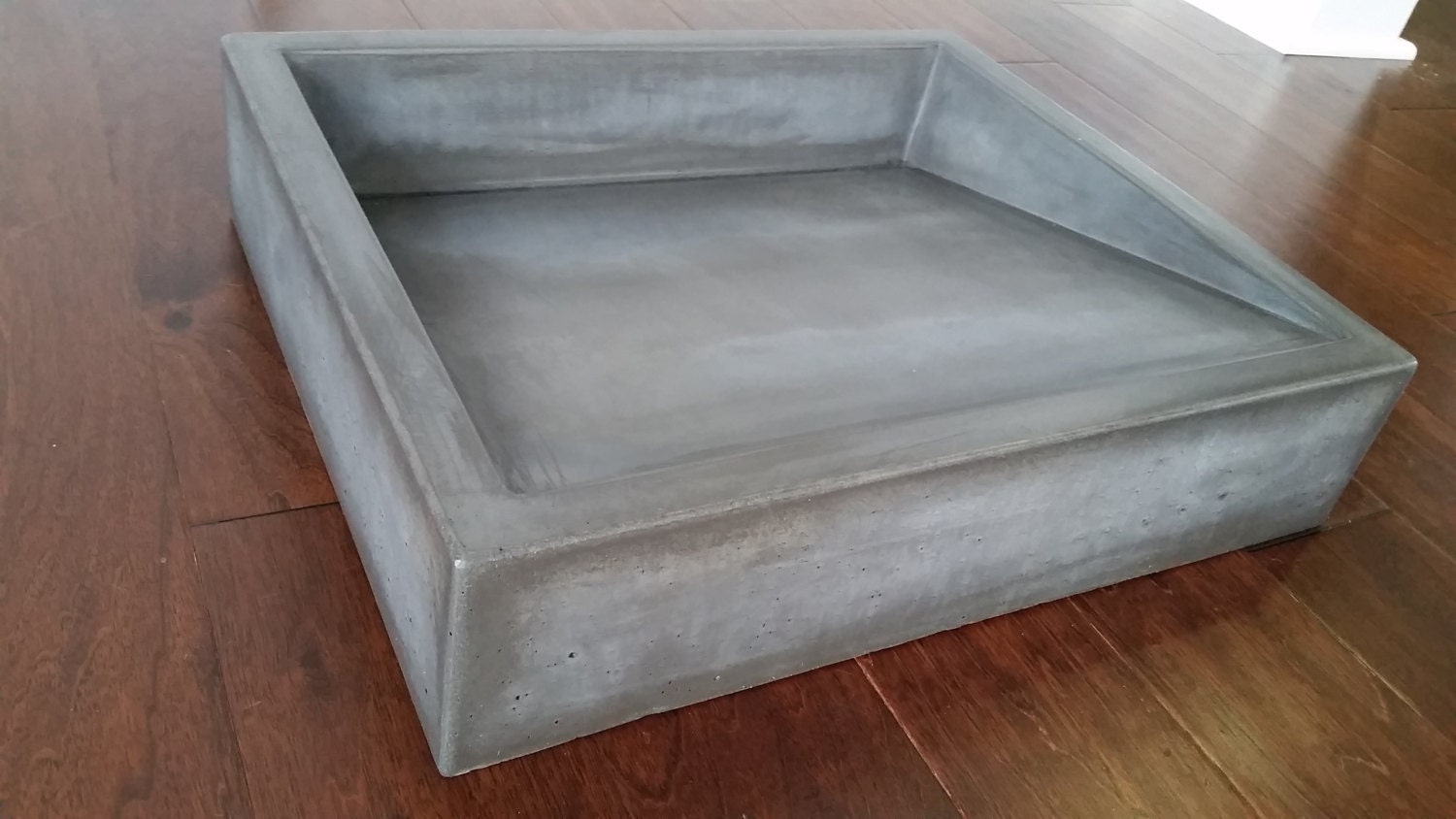 Shallow Vessel Ramp Sink with slot drain by CreatingConcrete