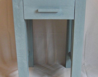 Lamp table / side table in duck egg blue, shabby chic distressed for COLLECTION or up to 50 miles delivery