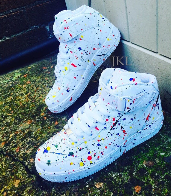 PAINT SPLATTER Nike Air Force one mid Nike Air Force by JKLcustoms