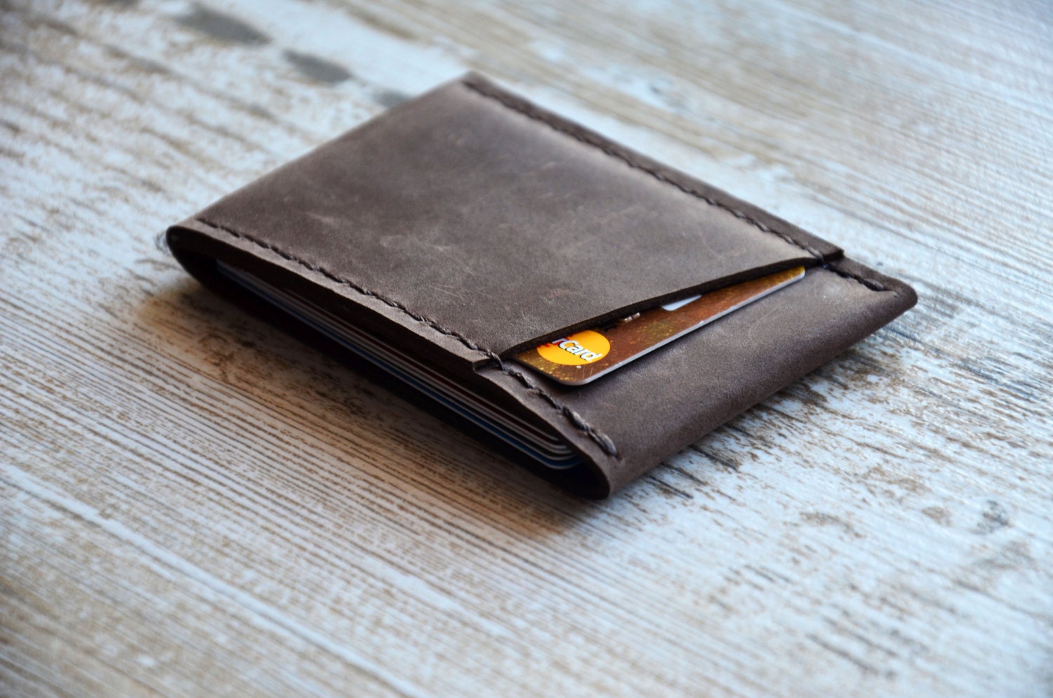 Mens Custom Leather Wallet Slim Mens Wallets Gifts for Men