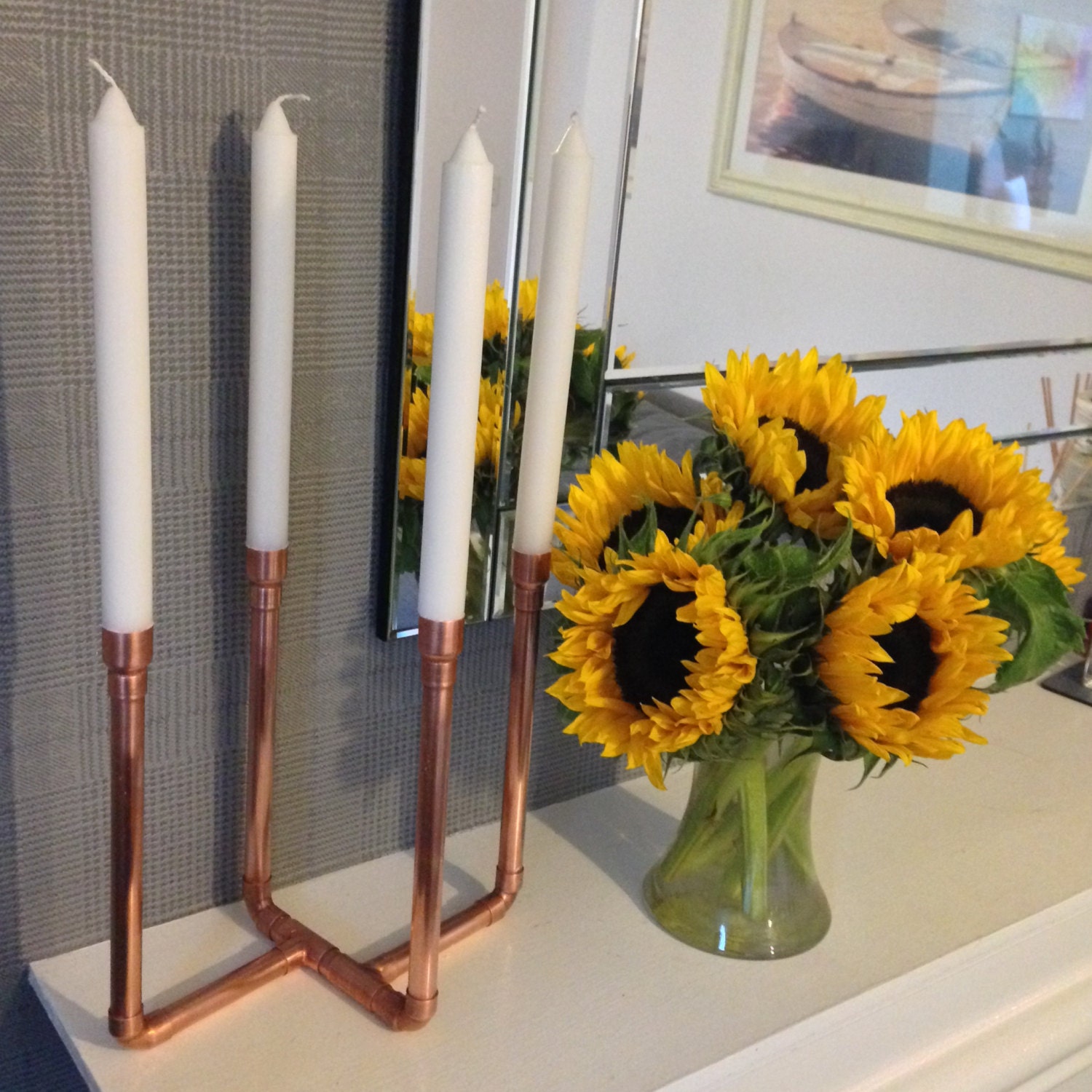 Candelabra Copper Candleholder Copper Pipe And Fittings