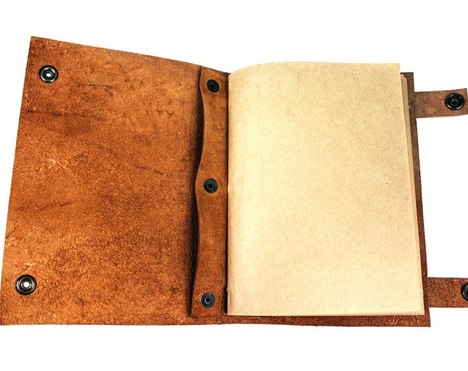 Refillable journal - notebook with reffilable paper - reffilable leather journal - personalized notebook - personalized journal