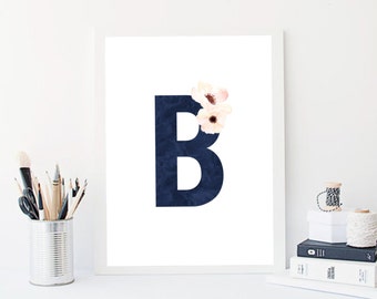 Letter b poster | Etsy