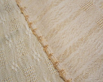 Reversible Table Cloth, hand woven, tissage, light peach color