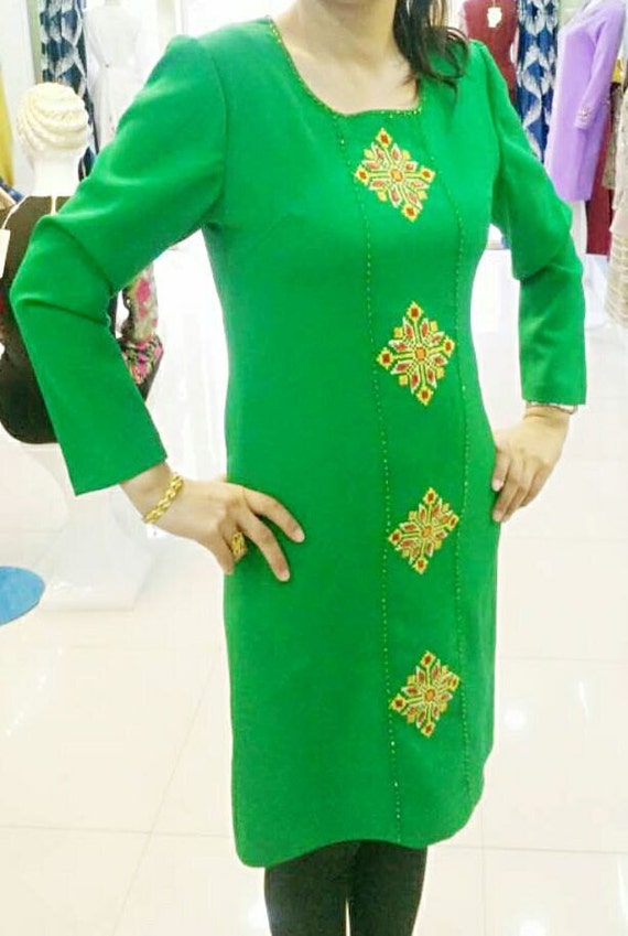 Cross stitch dress 100 handmade