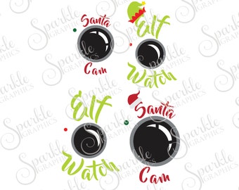 Christmas Cam Cut File Set Christmas SVG Santa SVG Elf SVG Santa Hat Elf Hat Svg Dxf Eps Png Silhouette Cricut Cut File Commercial Use