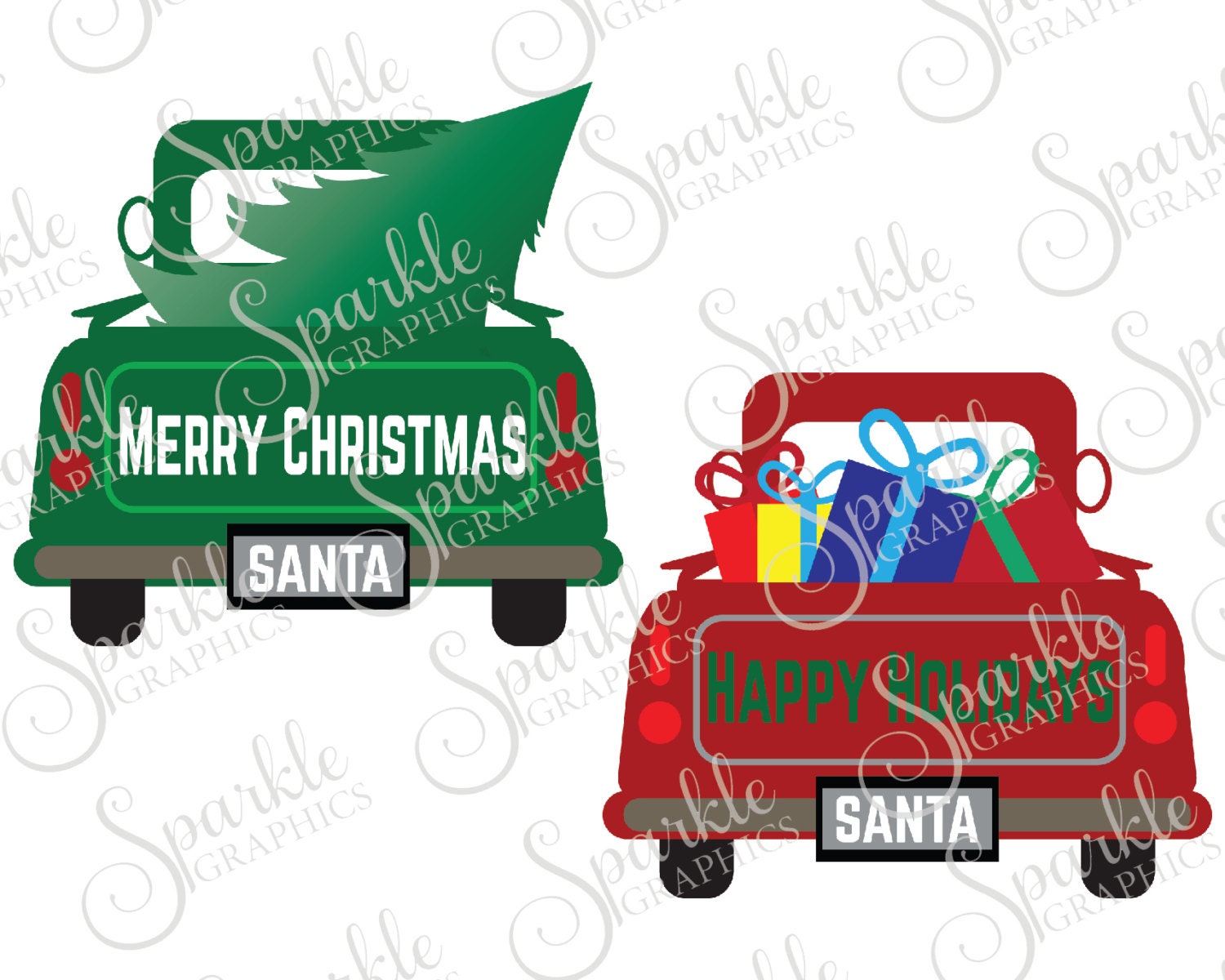 Download Antique Truck Cut File Christmas SVG December SVG Tree Vintage