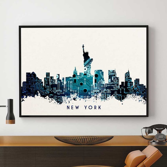  New  York  City New  York  Skyline New  York  Wall  Art  Decor 