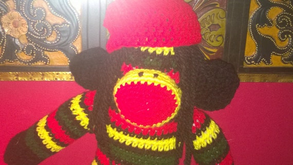 rasta monkey stuffed animal