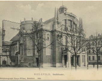 Bielefeld Stadttheater GERMANY 1905 Postkarte Antique POSTCARD Post Card PostKarte