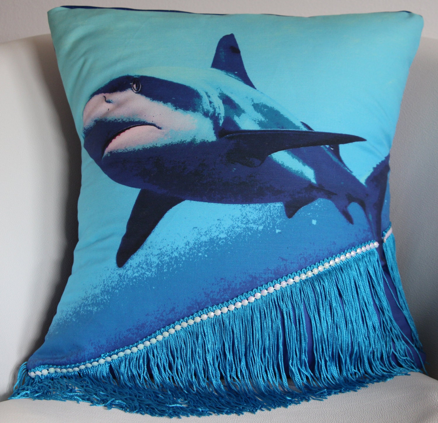 shark throw pillow