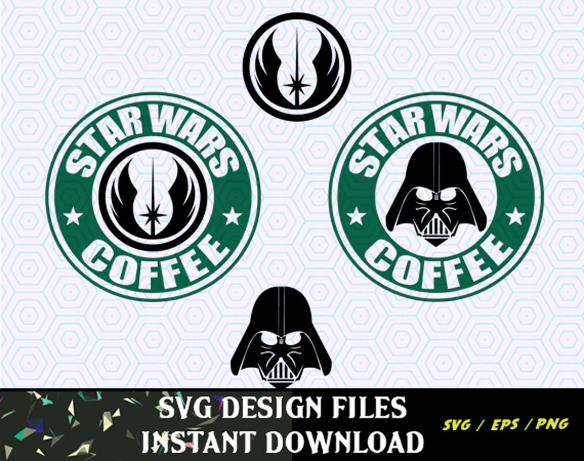 Star Wars Coffee SVG Monogram Frame file SVG Print & Cut