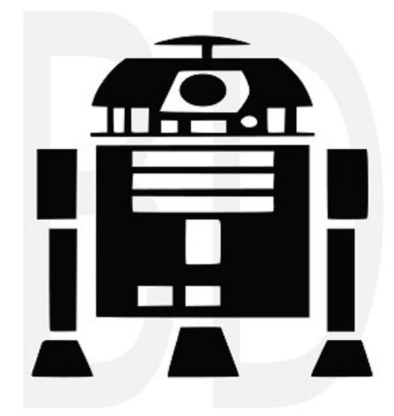 R2D2 svg dxf eps cutting files for cricut and by Boogiesdesigns