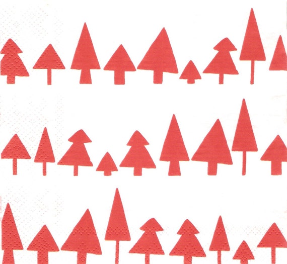 red christmas trees paper napkins set of 4 decoupage napkins red christmas trees paper napkins set of 4 decoupage napkins