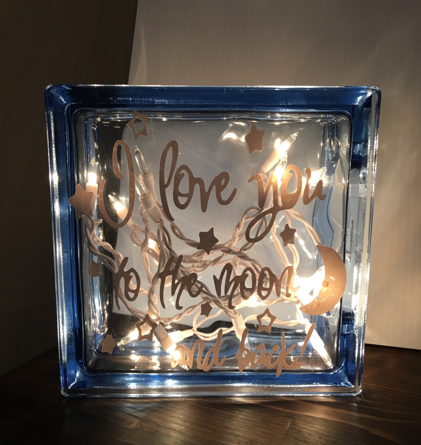 Glass Block Light by SayitwithaSignMB on Etsy