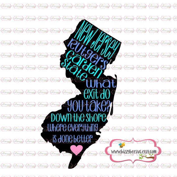 New Jersey SVG DXF EPS cut file girls svg kids svg by BizzyBeeSVG