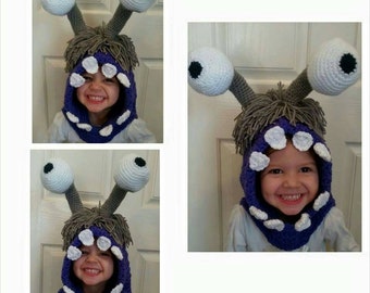 Crochet Boo Hooded Cowl, crochet Boo costume
