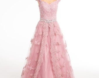 Sweet Rose Print Deep V Suspender Irregular Skirt Chiffon 16th Birthday Homecoming Dress cc4256 main image 1