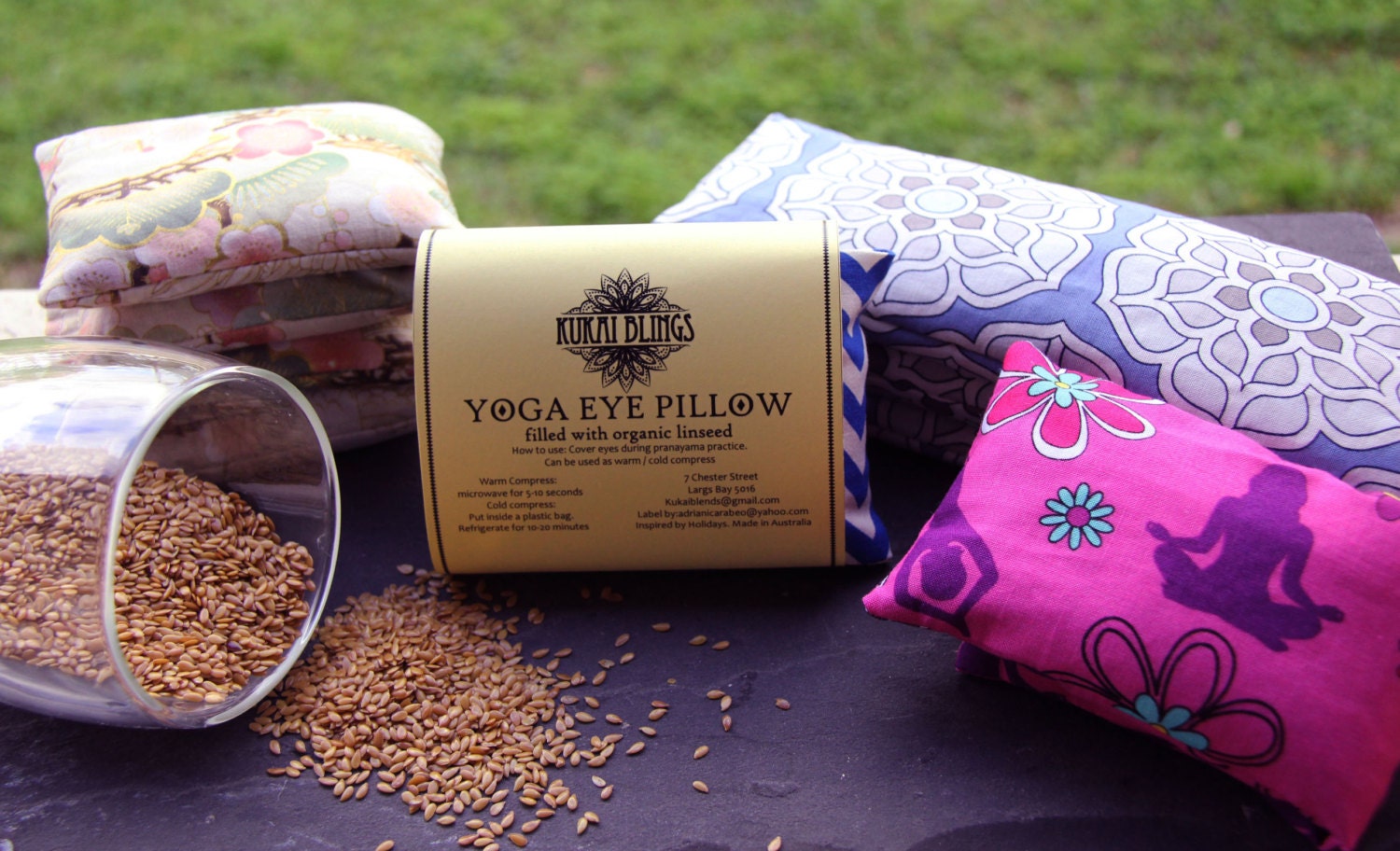 Therapeutic Cotton Yoga Eye Pillow FREE SHIPPING within