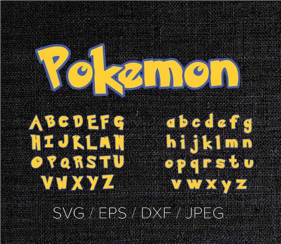 Download Pokemon Font Design Files svg dxf jpg jpeg eps by ...