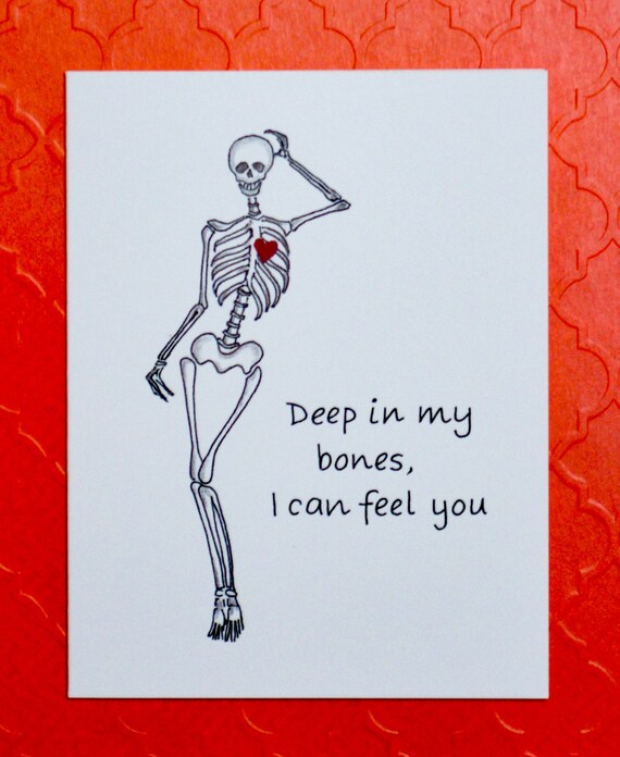 Deep in my bones i can feel you love card hand made