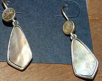 Vintage sterling earrings with mother of pearl